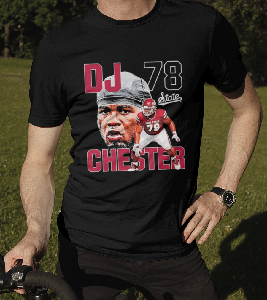 DJ Chester 78 Mississippi State NCAA Football Player T-Shirt