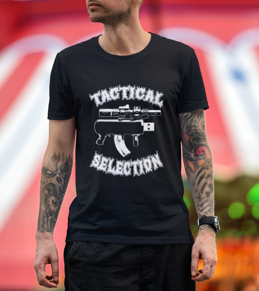 Tactical Selection USB Gun Novelty Concept T-Shirt