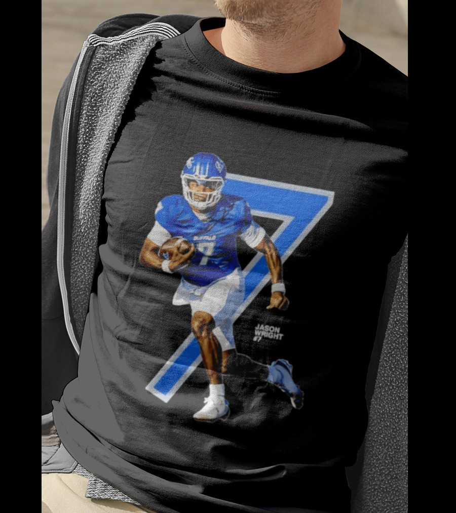 Buffalo Bulls Quarterback Jason Wright Number 7 NCAA Football Star Player T-Shirt