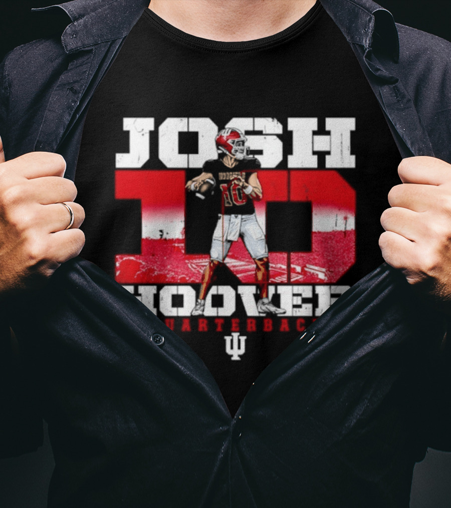 Josh Hoover 10 Indiana Hoosiers Quarterback NCAA T-Shirt