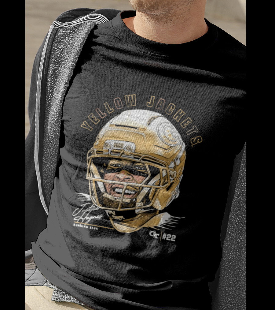 Georgia Tech Yellow Jackets Justice Haynes Running Back 22 Football T-Shirt