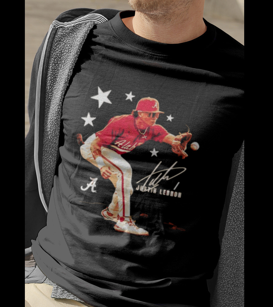 Alabama Crimson Tide NCAA Baseball Justin Lebron Signature T-Shirt