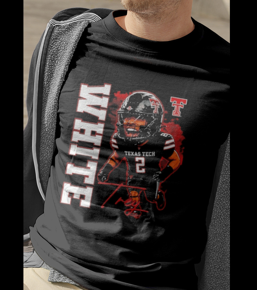 Texas Tech Red Raiders Trey White 2 NCAA Football Caricature T-Shirt