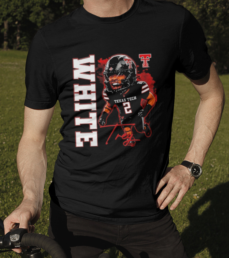 Texas Tech Red Raiders Trey White 2 NCAA Football Caricature T-Shirt