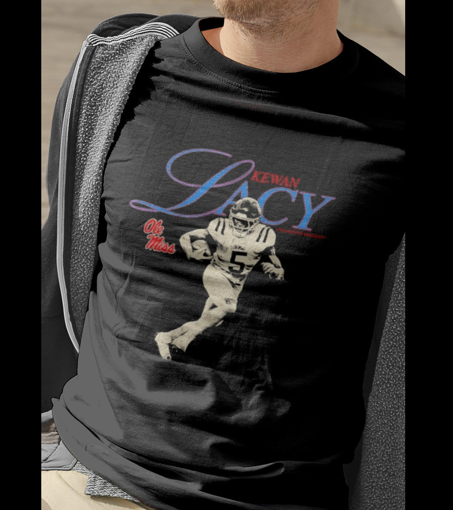 Kewan Lacy 5 Ole Miss Rebels NCAA Football Player T-Shirt