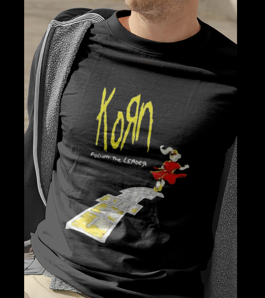 Korn Follow The Leader Nu Metal Band Hopscotch Cover T-Shirt