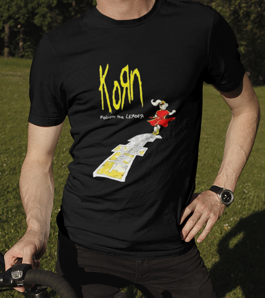 Korn Follow The Leader Nu Metal Band Hopscotch Cover T-Shirt