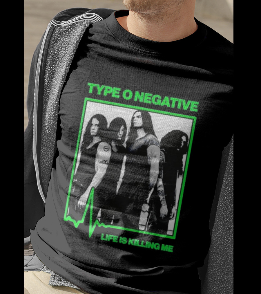 Type O Negative Life Is Killing Me Band Photo Peter Steele T-Shirt