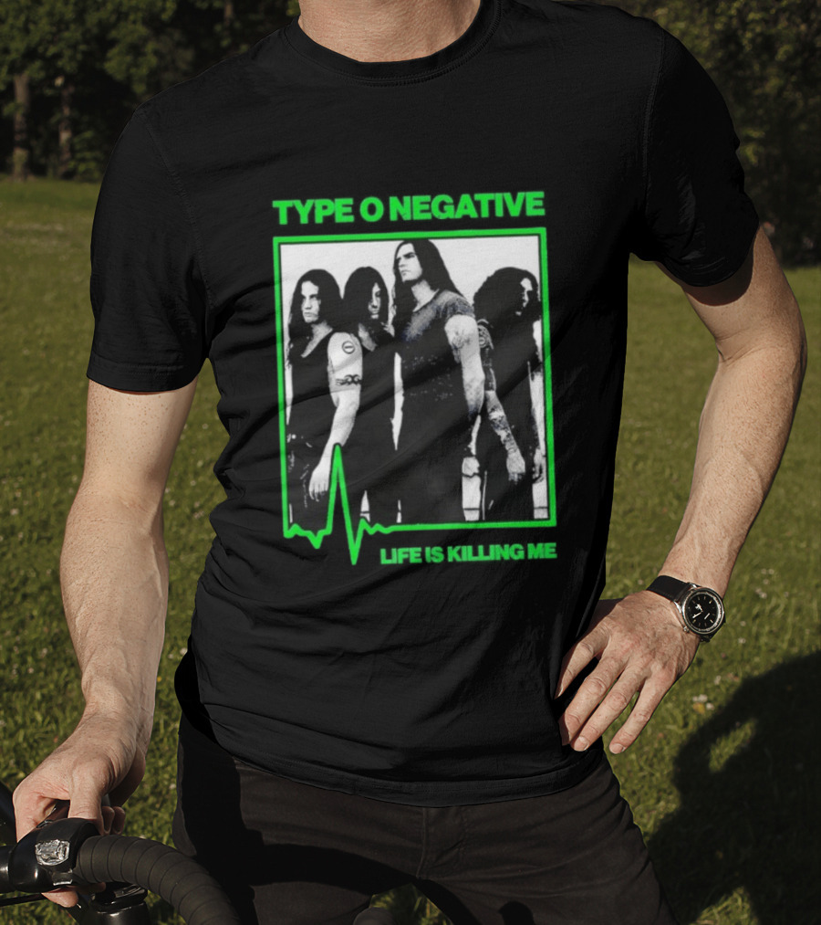 Type O Negative Life Is Killing Me Band Photo Peter Steele T-Shirt