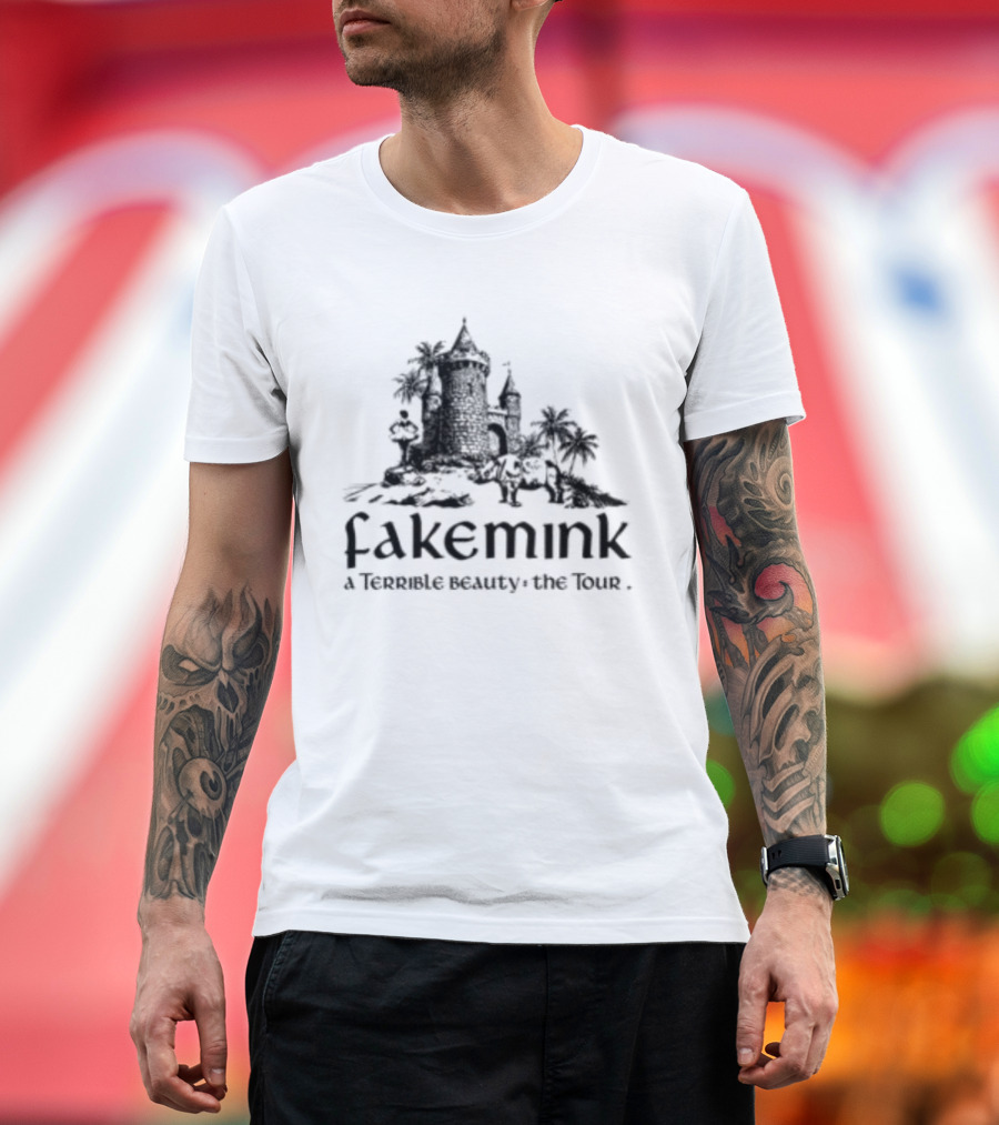 Fakemink A Terrible Beauty The Castle Longsleeve White T-Shirt