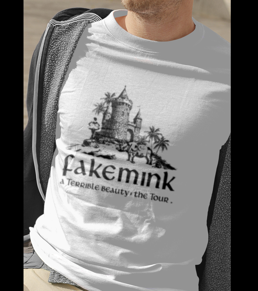 Fakemink A Terrible Beauty The Castle Longsleeve White T-Shirt