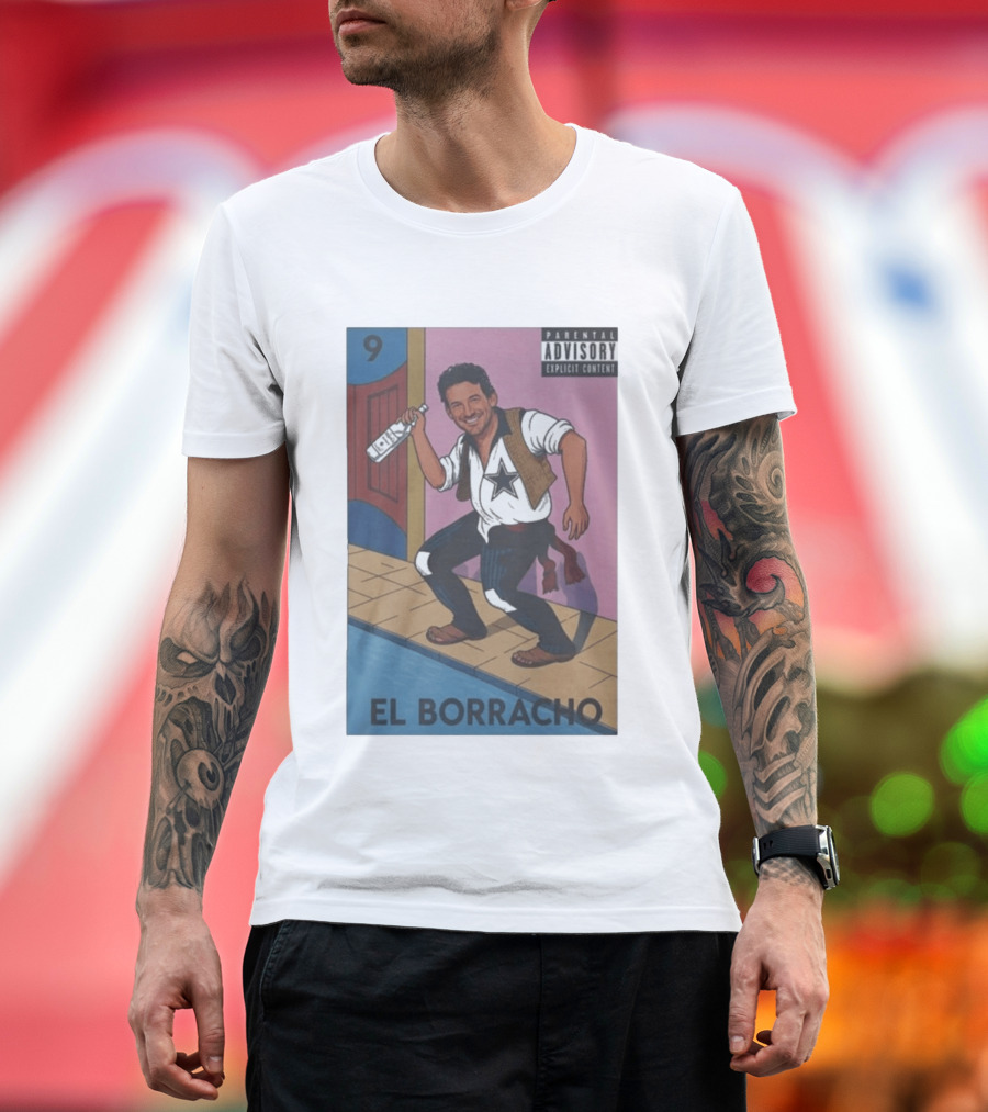 Tony Romo El Borracho Parental Explicit Content 9 Dallas Football Star T-Shirt