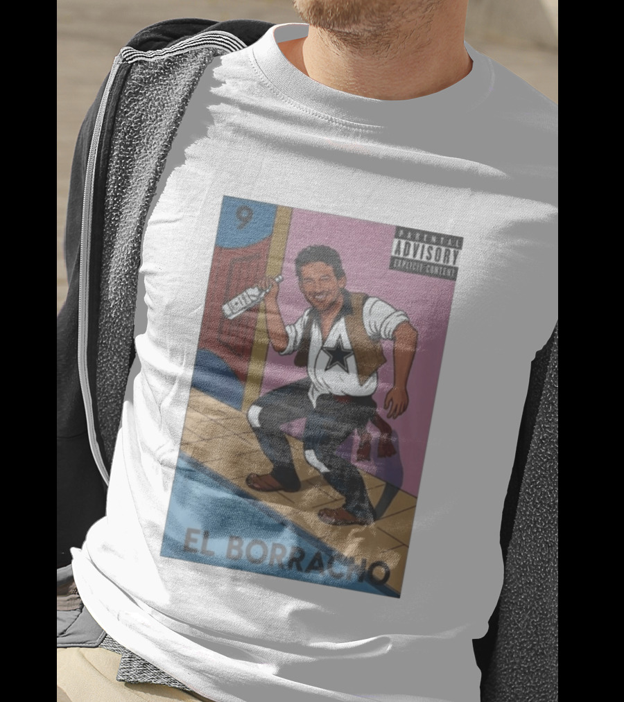 Tony Romo El Borracho Parental Explicit Content 9 Dallas Football Star T-Shirt
