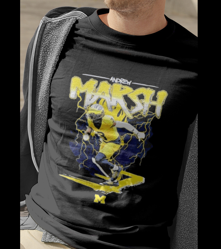 Andrew Marsh 3 Michigan Wolverines Football Player NCAA T-Shirt