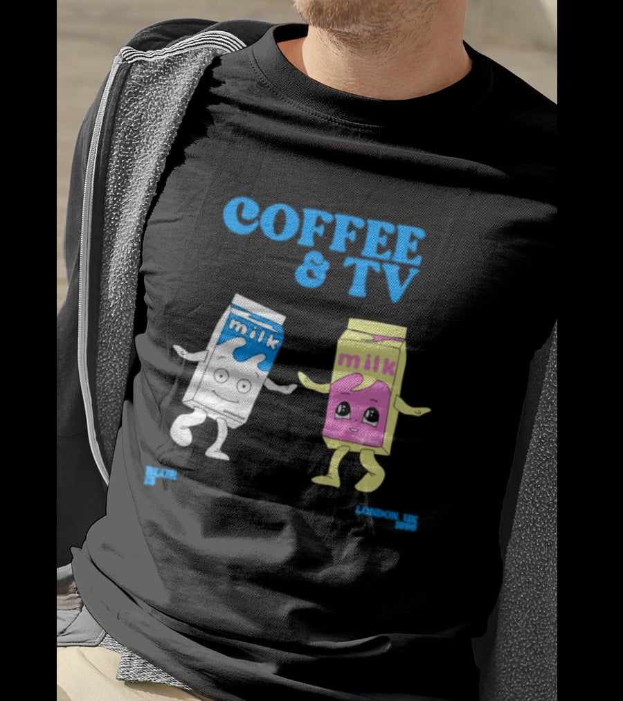 Blur Coffee & TV Milk Cartons 13 London UK 1999 Britpop T-Shirt