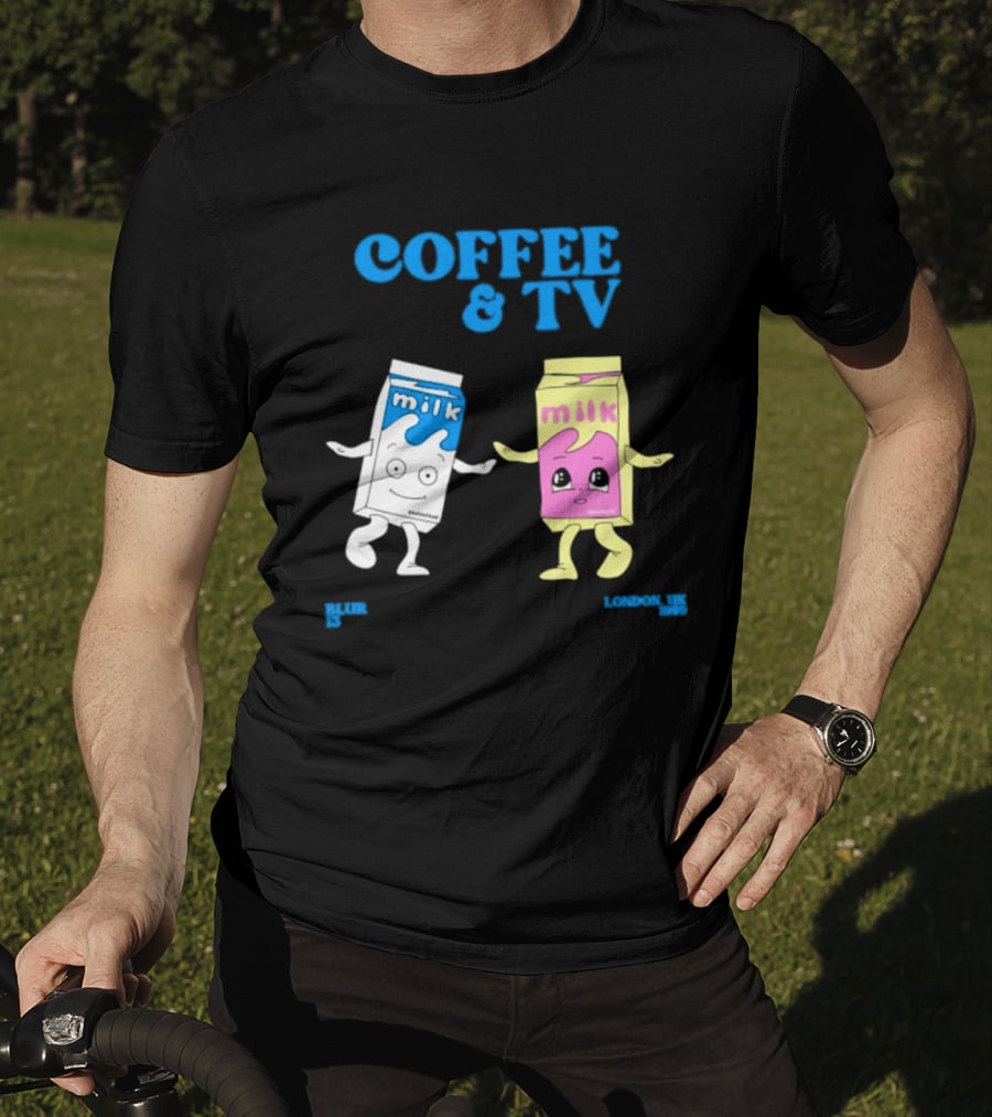 Blur Coffee & TV Milk Cartons 13 London UK 1999 Britpop T-Shirt