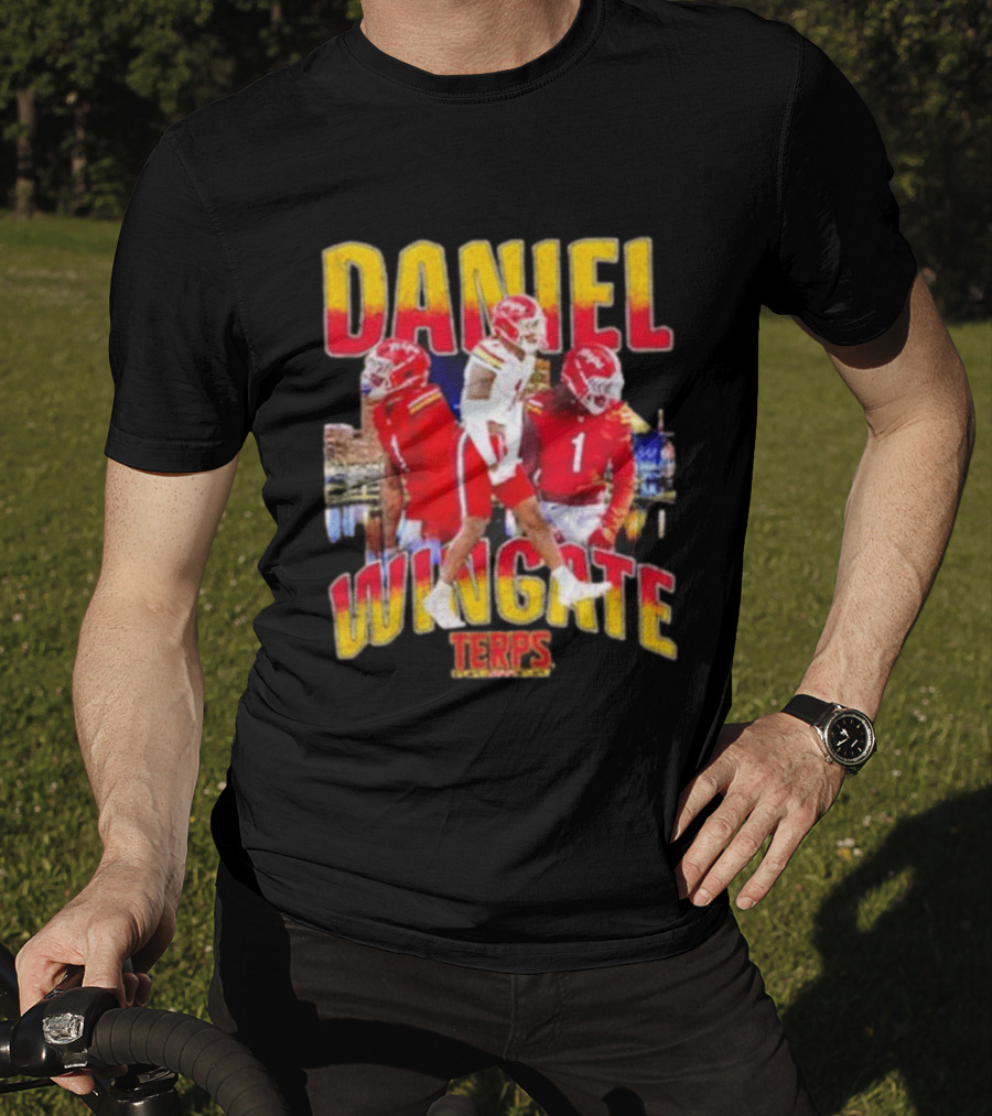 Daniel Wingate Terps No 1 Maryland Football Collage T-Shirt