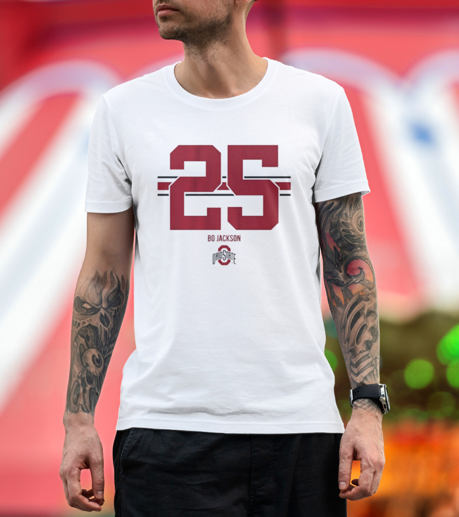Bo Jackson 25 Ohio State Buckeyes NCAA Football T-Shirt