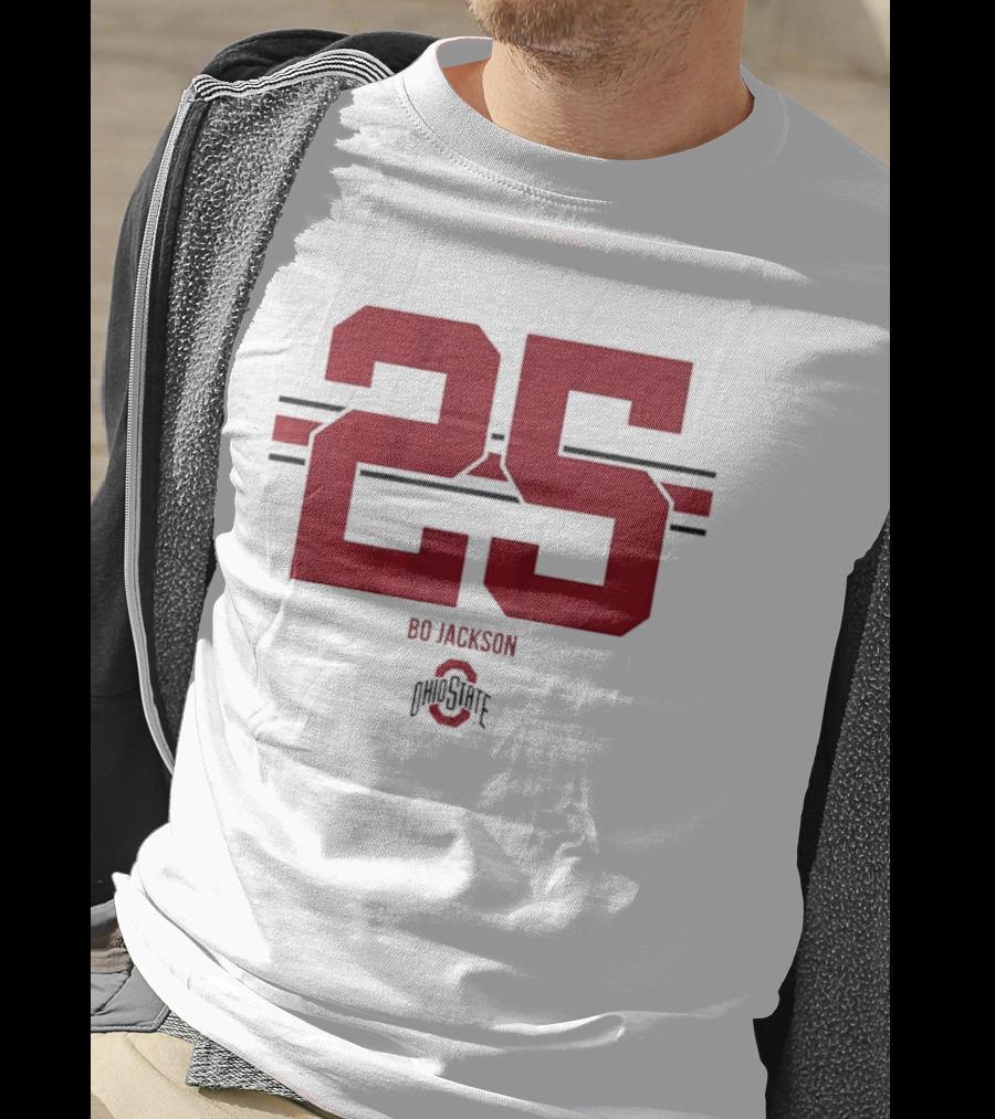 Bo Jackson 25 Ohio State Buckeyes NCAA Football T-Shirt