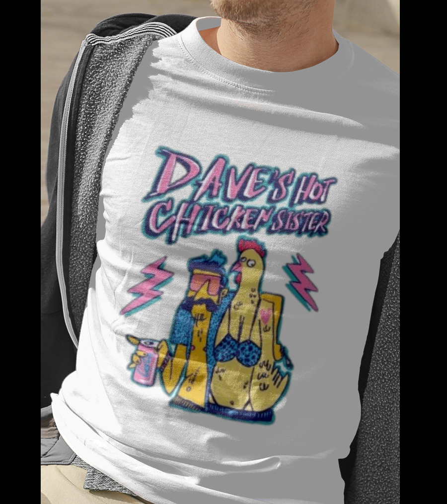 Dave's Hot Chicken Sister Cartoon T-Shirt