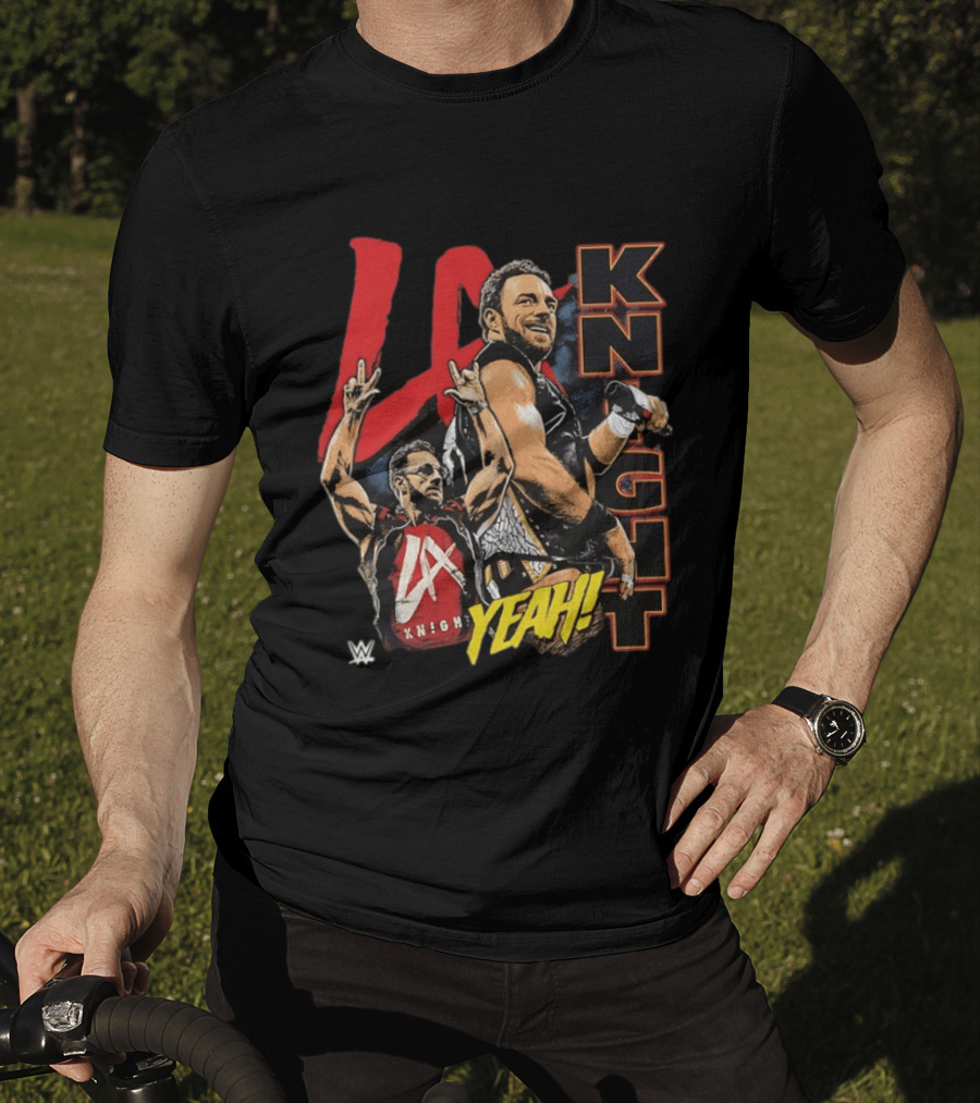 LA Knight WWE Yeah Vertical Name 2026 T-Shirt