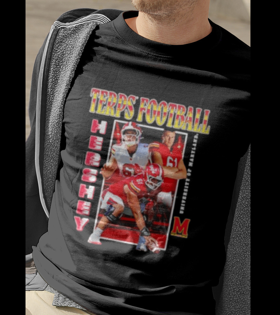 Terps Football Hershey University Of Maryland No 61 T-Shirt