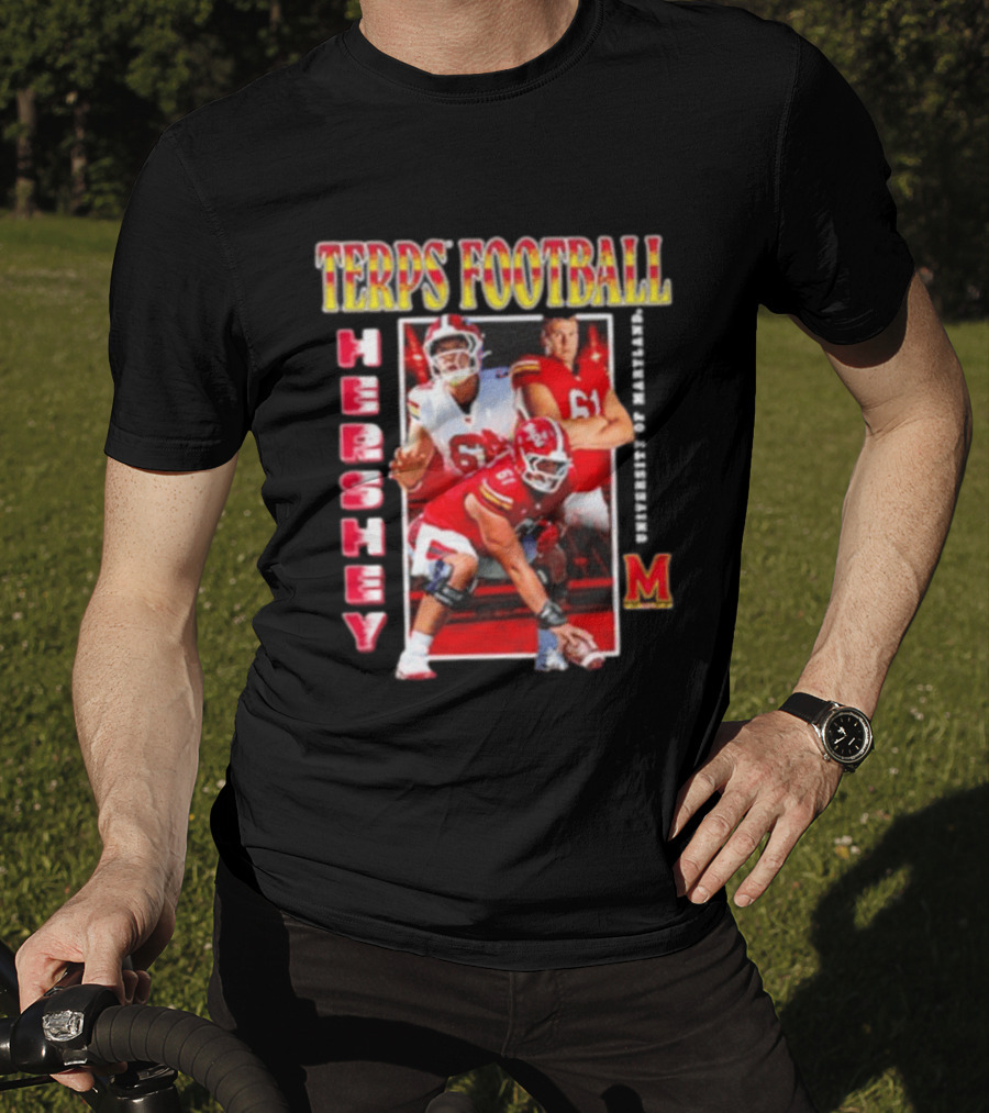 Terps Football Hershey University Of Maryland No 61 T-Shirt