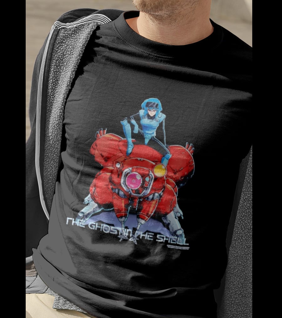 Motoko Kusanagi On Tachikoma The Ghost In The Shell Anime T-Shirt