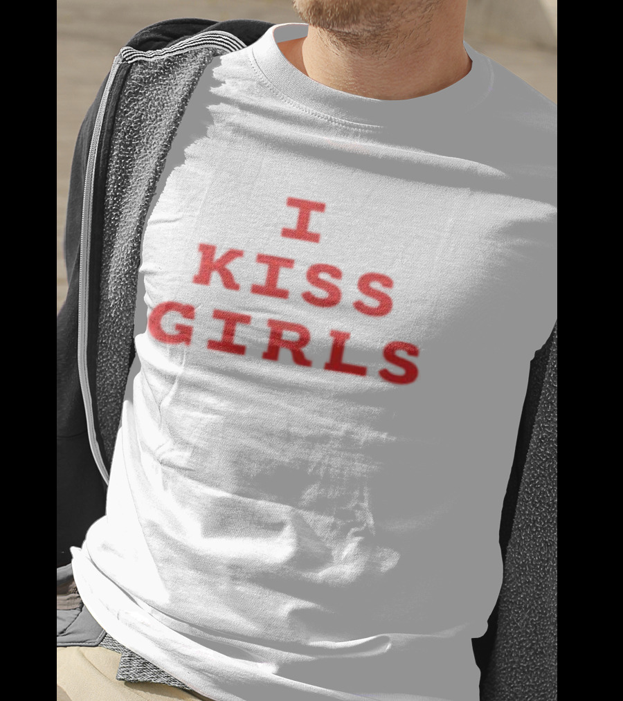 I Kiss Girls Bold Red T-Shirt