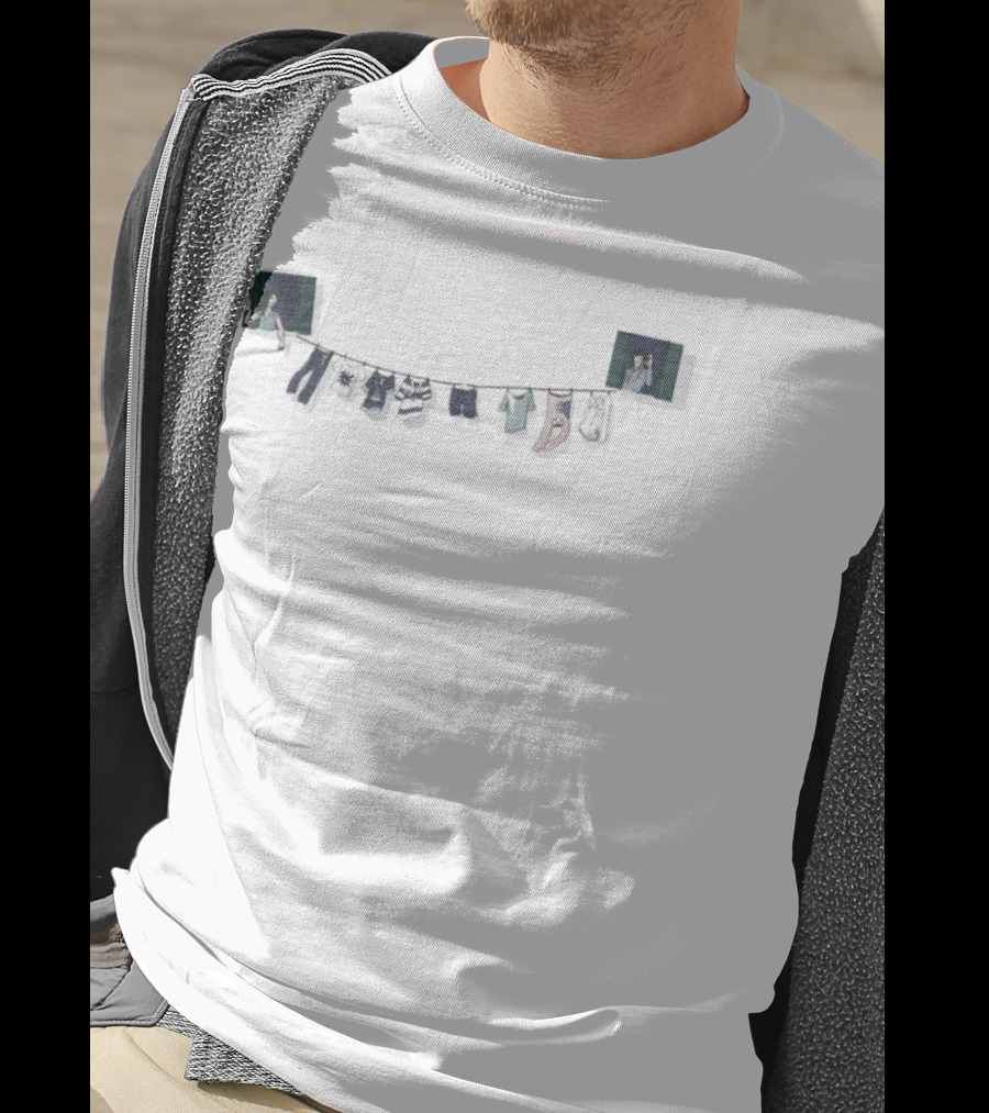 Colorful Our Washing Line Laundry Hanging T-Shirt