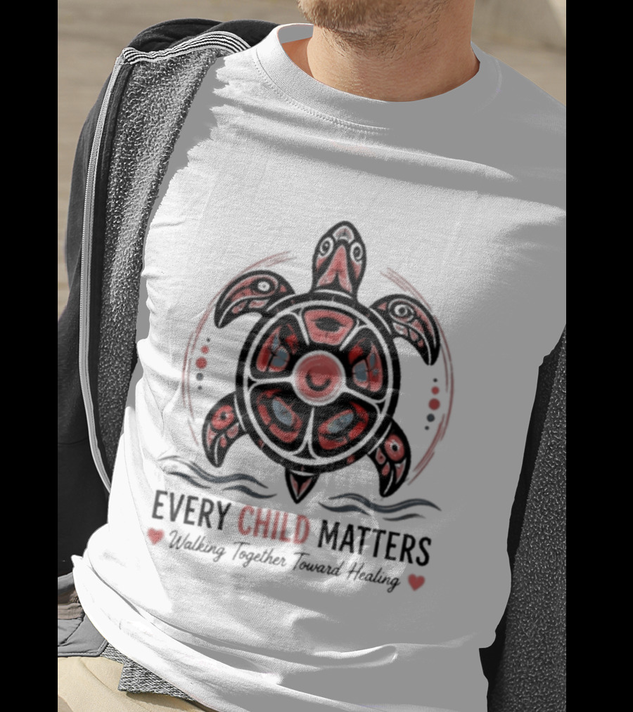 Every Child Matters Turtle Walking Together Toward Healing Indigenous T-Shirt