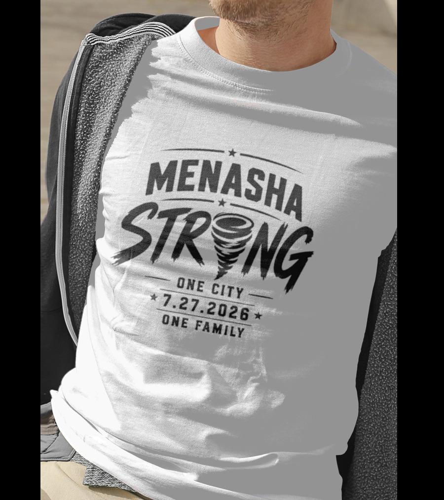 Menasha Strong One City One Family 7.27.2026 Tornado T-Shirt