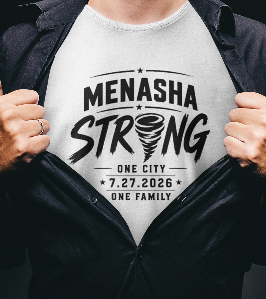 Menasha Strong One City One Family 7.27.2026 Tornado T-Shirt