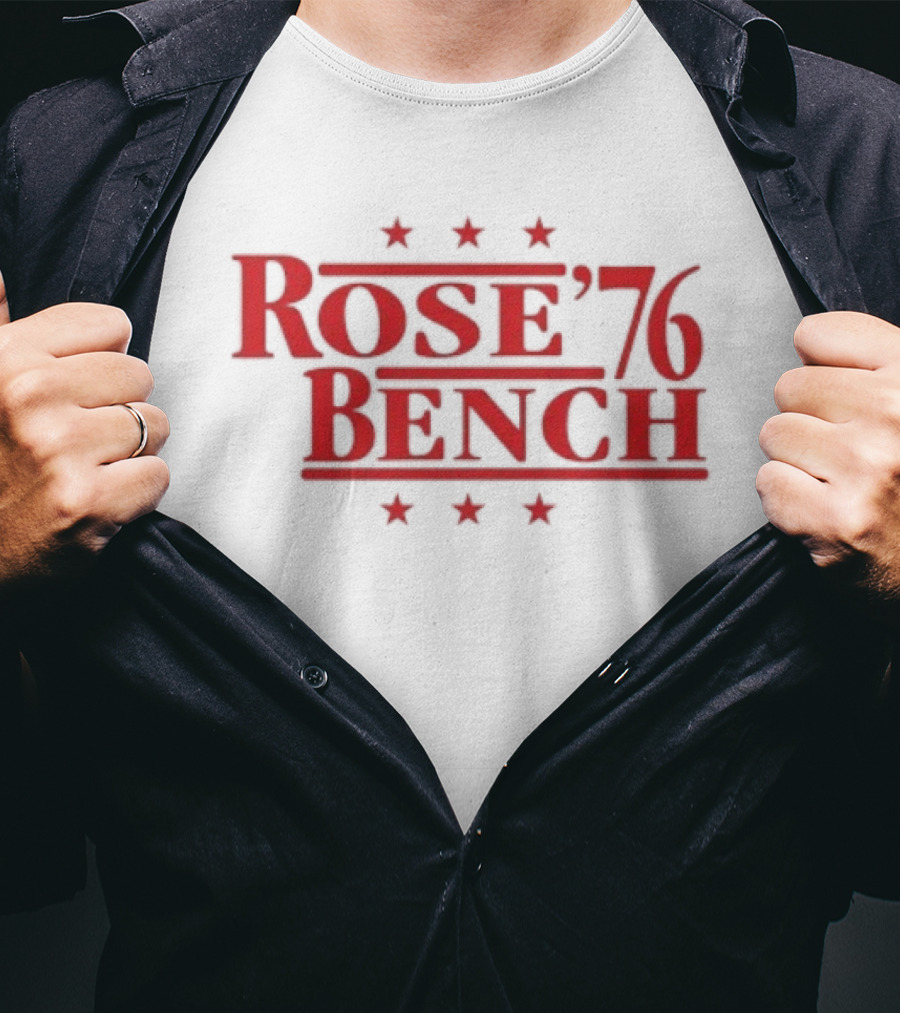 Rose Bench 76 Cincinnati Reds Baseball Stars T-Shirt