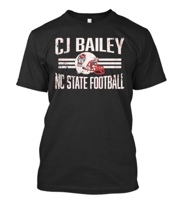 CJ Bailey NC State Football Helmet Hero T-Shirt
