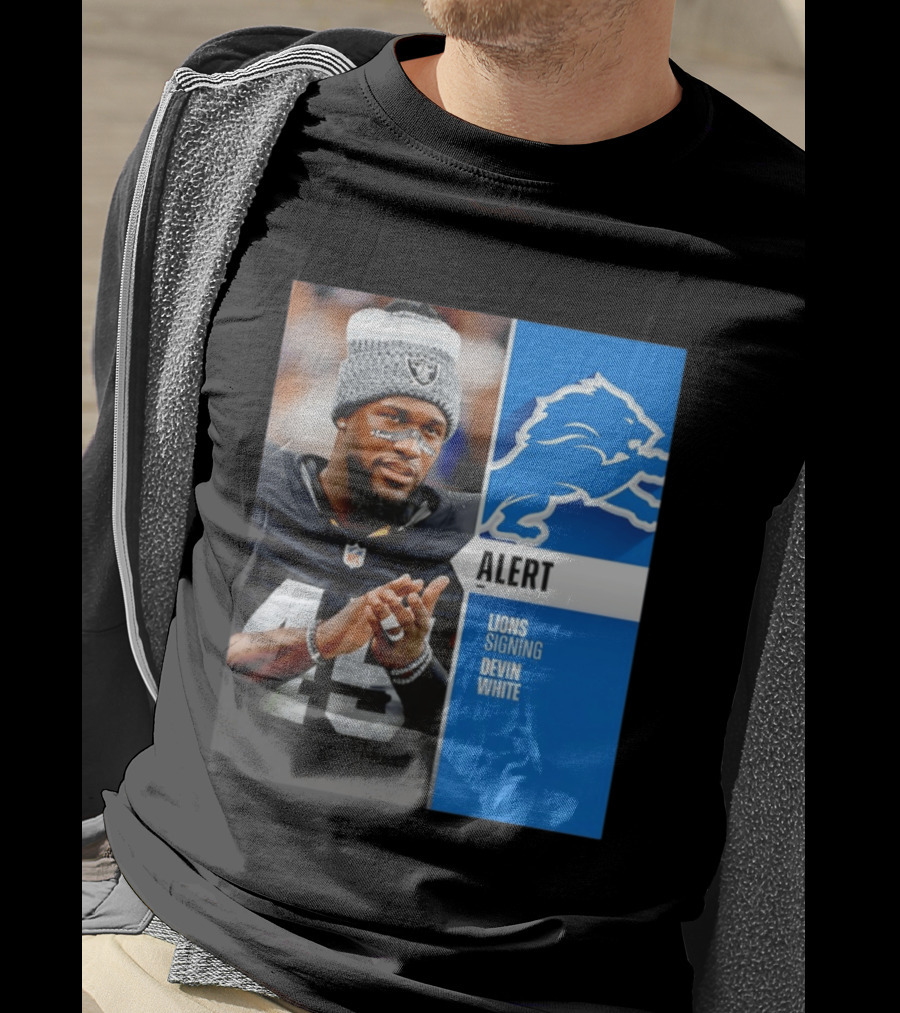 Alert Lions Signing Devin White NFL Football 2026 Season Update T-Shirt