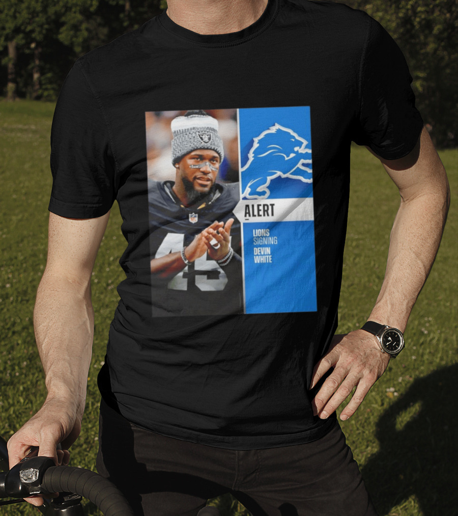 Alert Lions Signing Devin White NFL Football 2026 Season Update T-Shirt