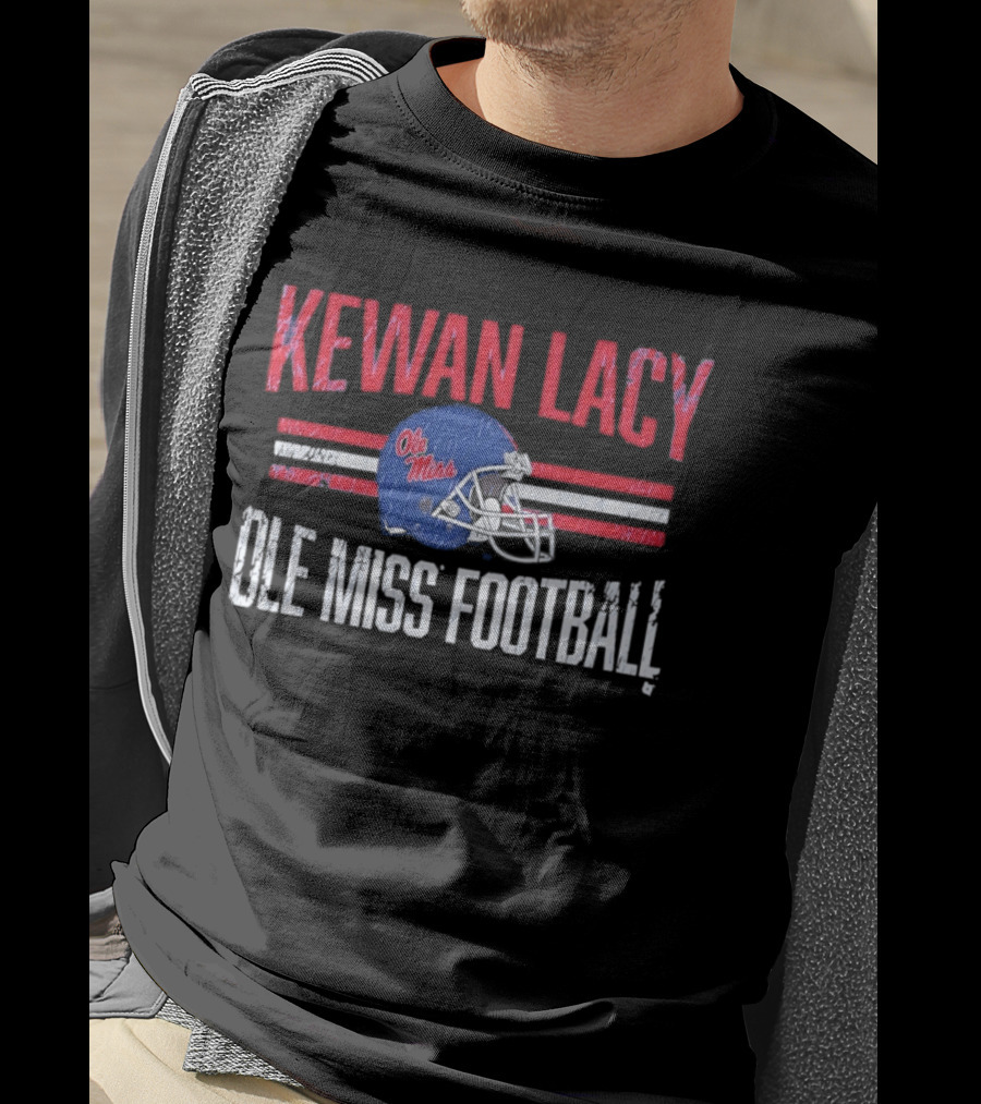 Kewan Lacy Ole Miss Football Rebels Helmet Hero T-Shirt