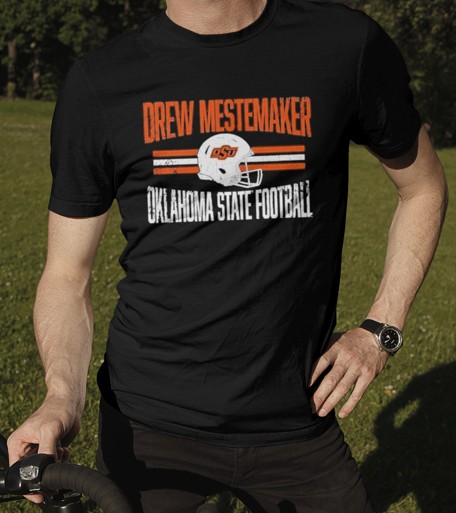 Drew Mestemaker OSU Oklahoma State Football Distressed Vintage Look T-Shirt