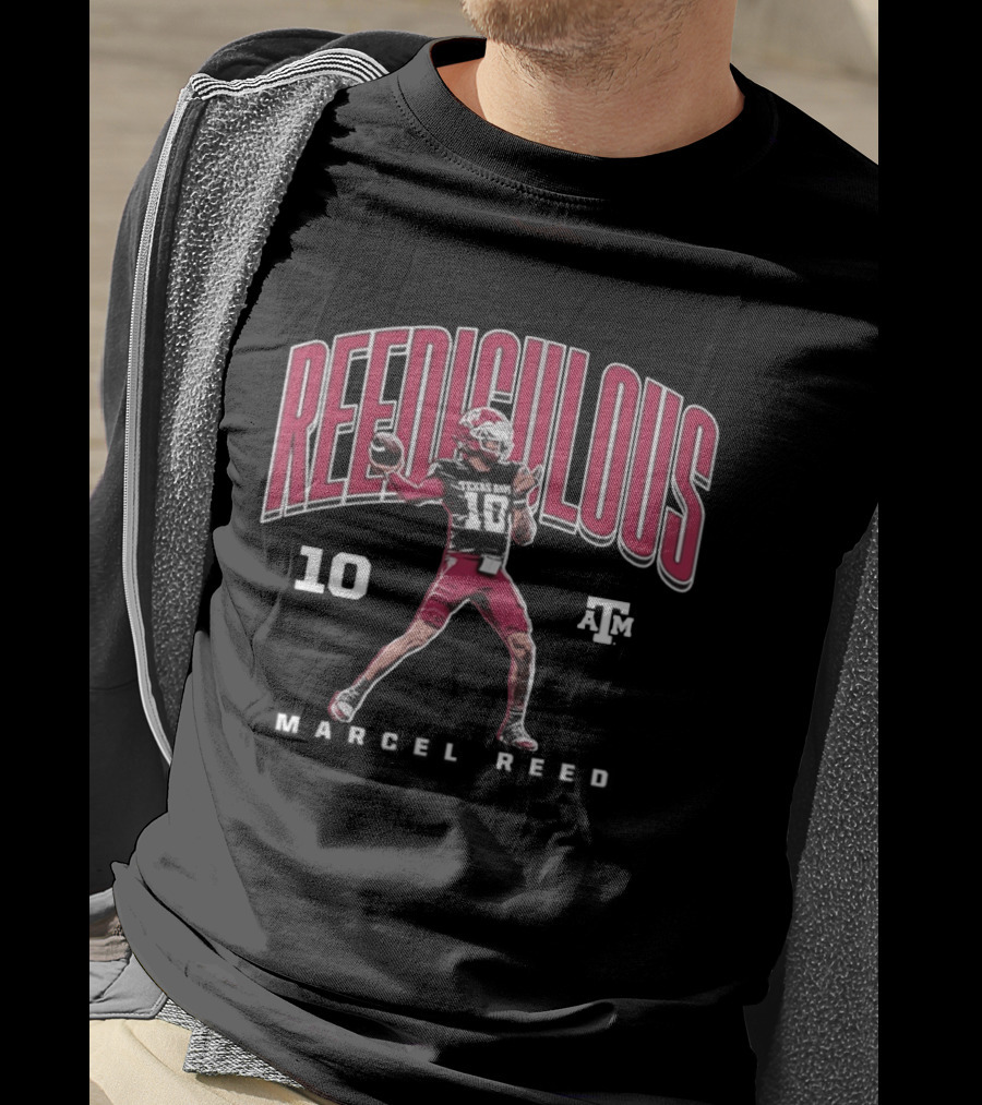 Texas A&M Aggies REEDICULOUS Marcel Reed 10 Caricature T-Shirt