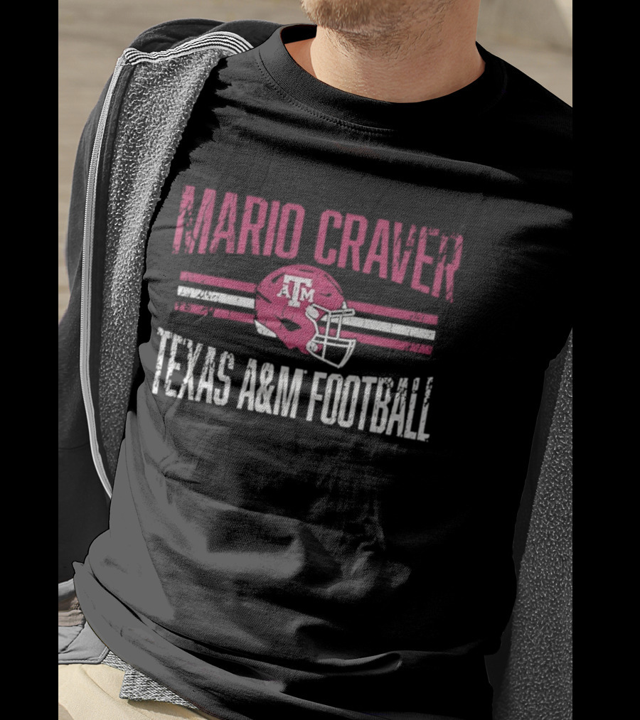 Mario Craver Texas A&M Aggies NCAA Football Helmet Hero T-Shirt