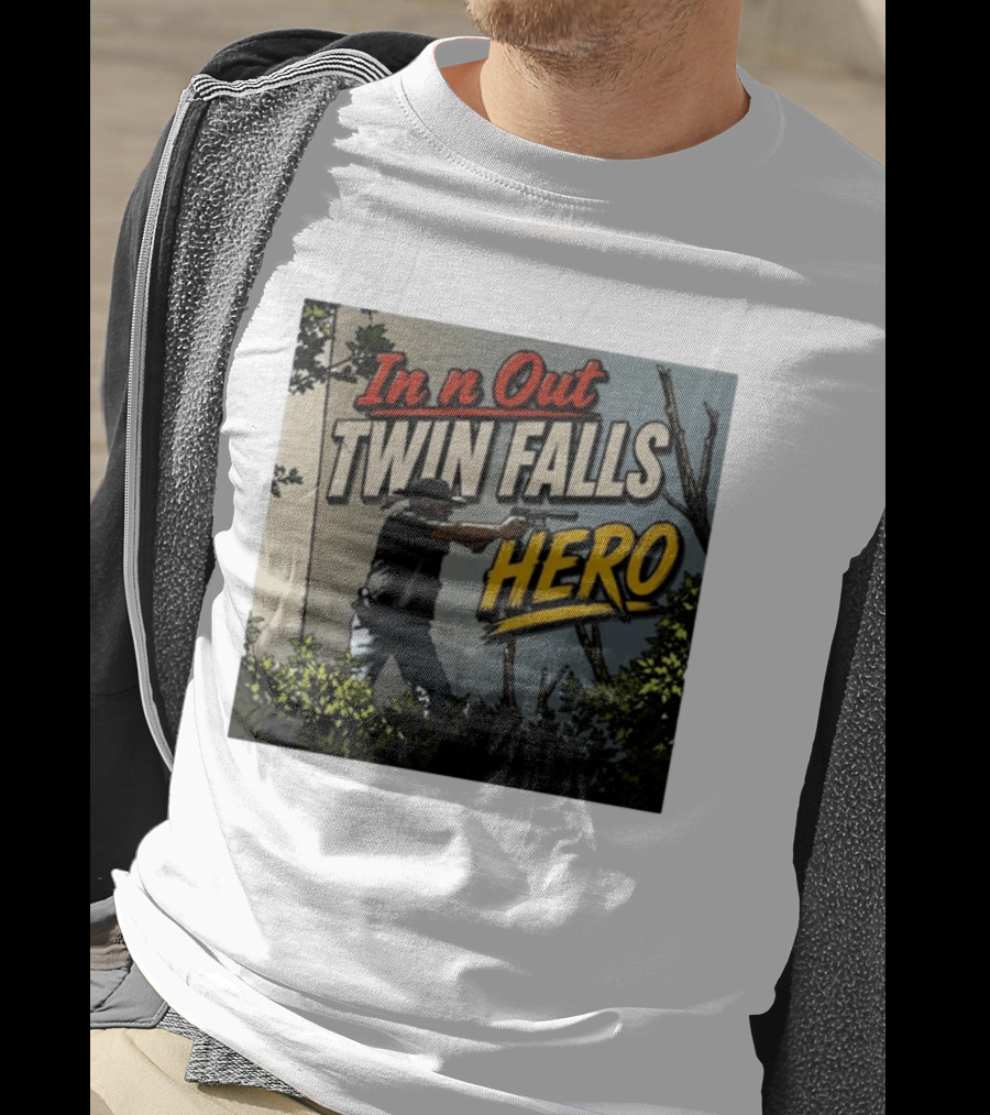 In N Out Twin Falls Hero 2026 Action Scene T-Shirt