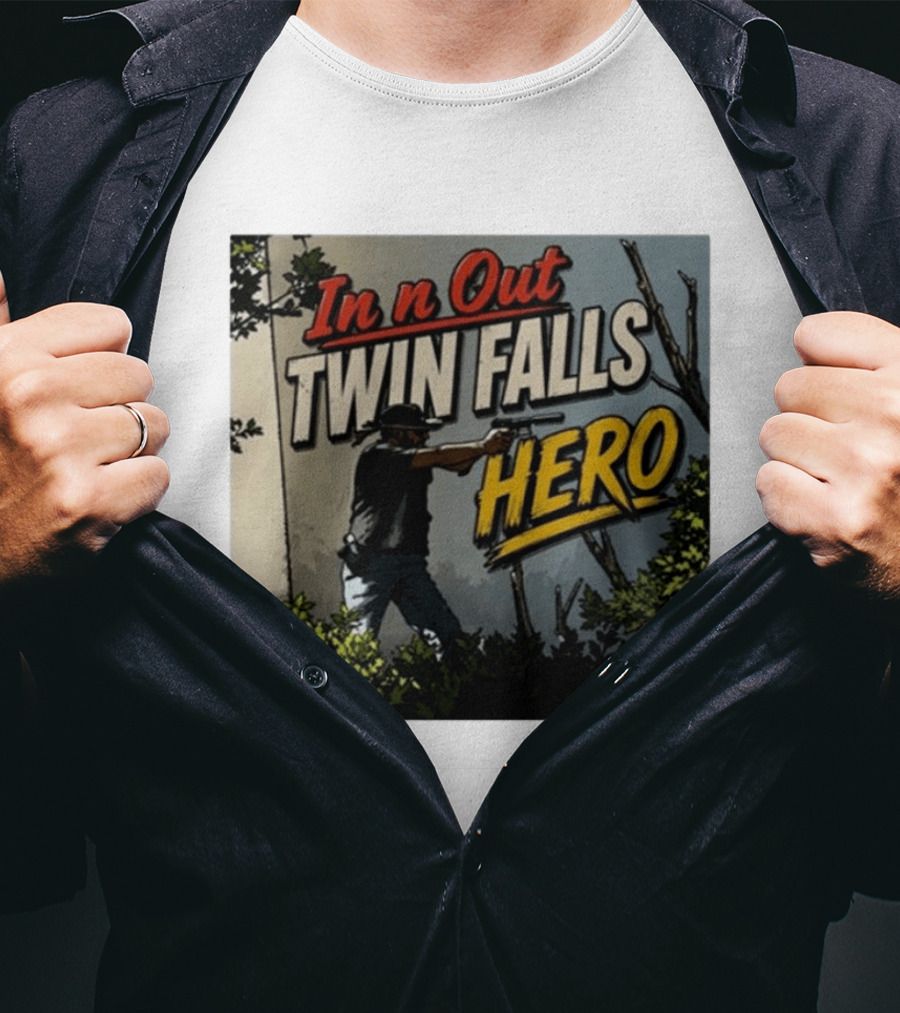 In N Out Twin Falls Hero 2026 Action Scene T-Shirt