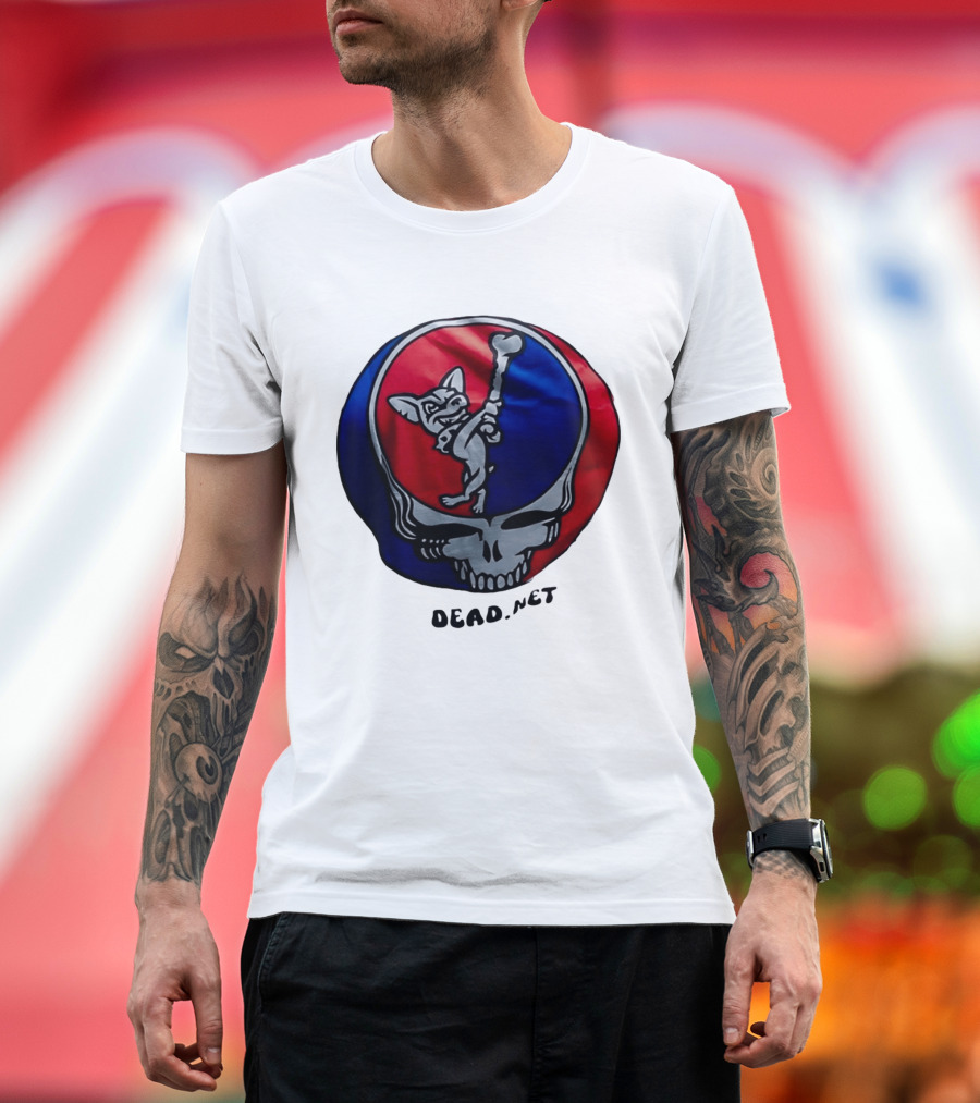 El Paso Dead.Net Skull With French Bulldog And Bone T-Shirt