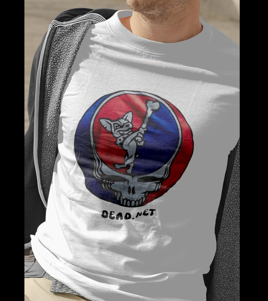 El Paso Dead.Net Skull With French Bulldog And Bone T-Shirt