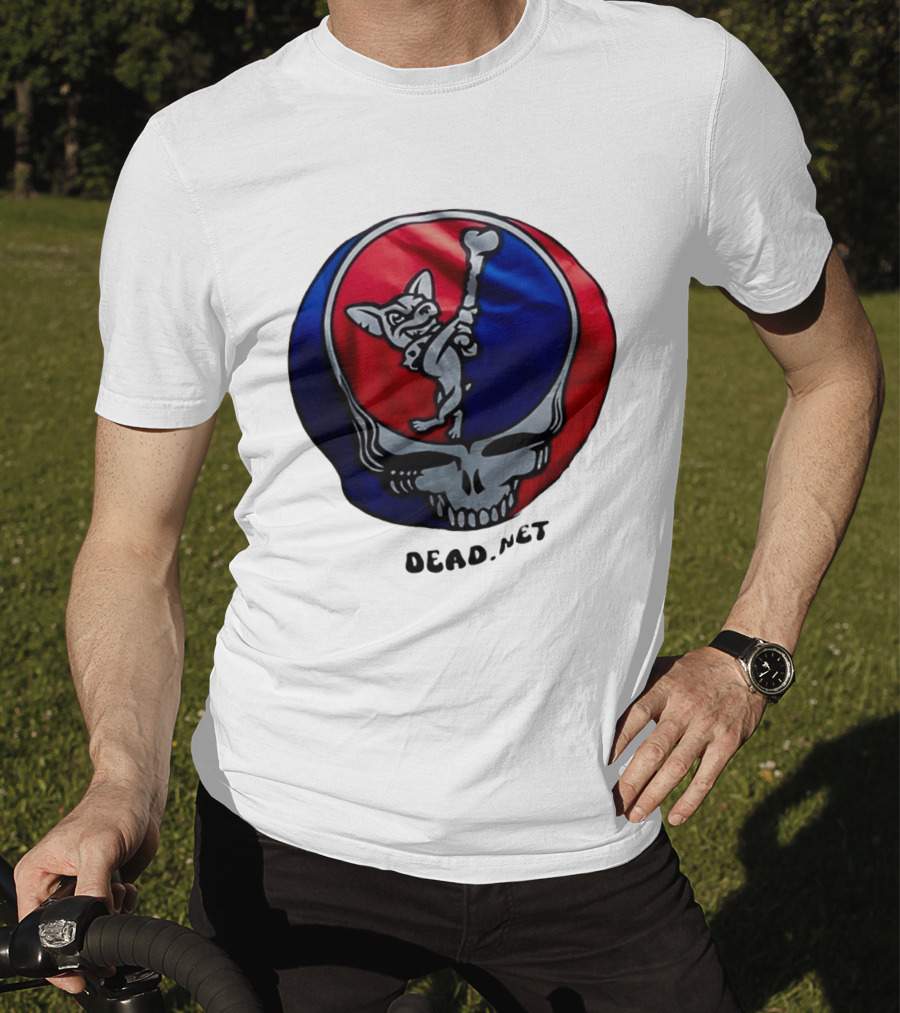 El Paso Dead.Net Skull With French Bulldog And Bone T-Shirt