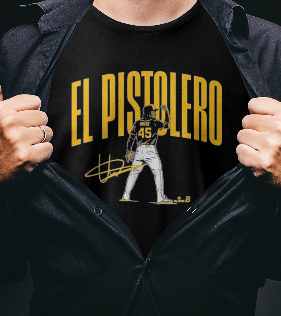 El Pistolero Abner Uribe 45 Signature Baseball Player T-Shirt