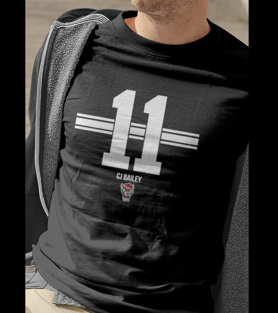 CJ Bailey 11 NC State Wolfpack NCAA Football T-Shirt