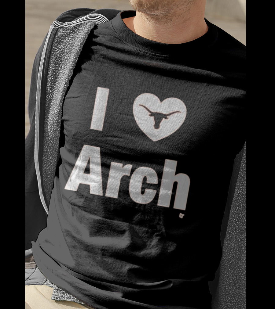 Texas Longhorns I Heart Arch Manning Football T-Shirt