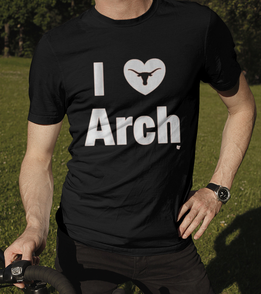 Texas Longhorns I Heart Arch Manning Football T-Shirt
